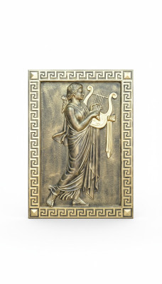 Relief mural musical de style ancien Peinture murale en relief ancienne à la main Image divine nouvel