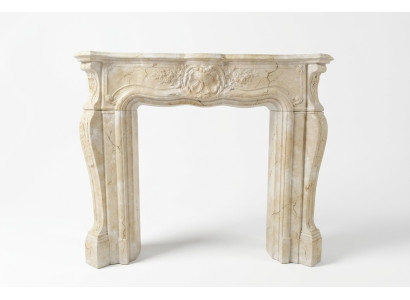 Cheminée Poêle Panneau Entourage Style Marbre Décoration Baroque Cheminées Classiques