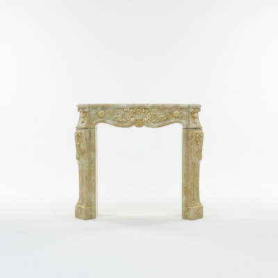 Revêtement de cheminée entourant la décoration de style marbre baroque des cheminées classiques Four