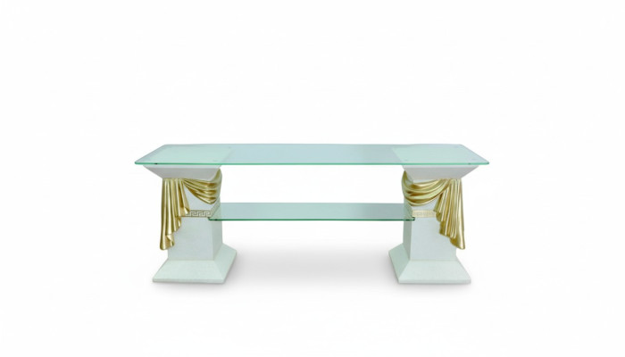 Meuble TV classique Buffet Table de télévision Tables Table TV Medusa Étagère Vitrine 1877