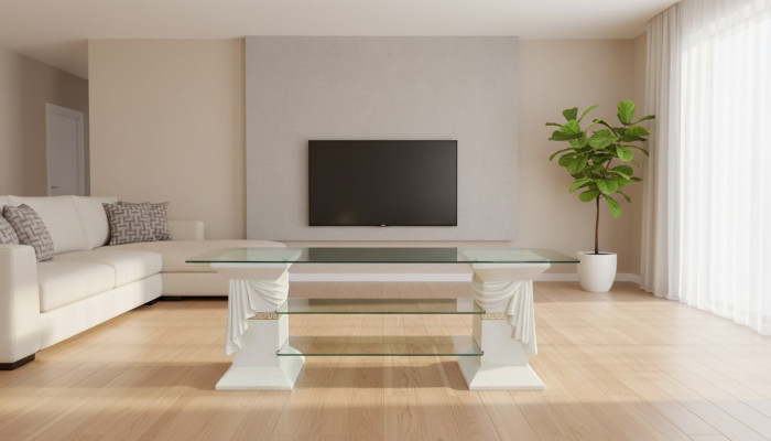 Meuble TV classique Buffet Table de télévision Tables Table de télévision Table TV Étagère Medusa Vitrine
