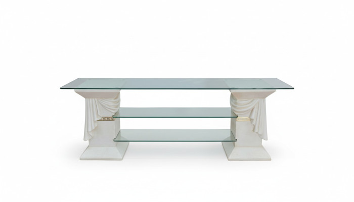 Meuble TV classique Buffet Table de télévision Tables Table de télévision Table TV Étagère Medusa Vitrine