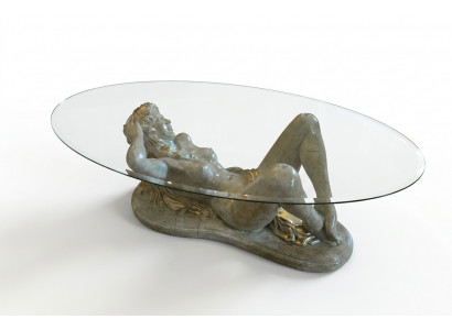Sculpture de table en verre érotique figure table basse table canapé commande tables statue