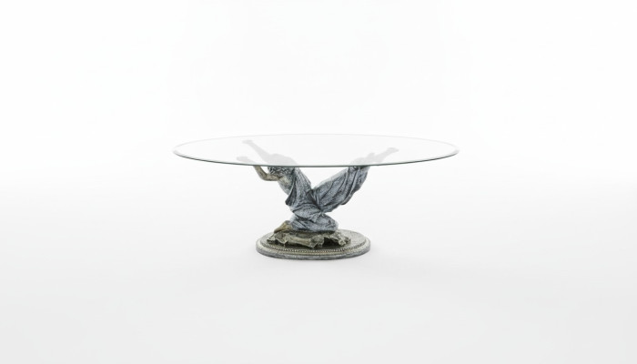 Design Table Medusa en verre Table d'appoint Tables de canapé 42 cm classique