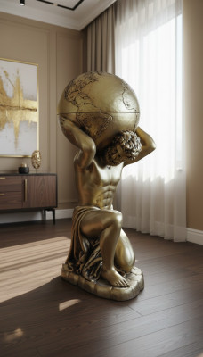 Style antique Classique r Globe Atlas Mini Bar Bar Étagère à vin Statue Sculpture Décoration