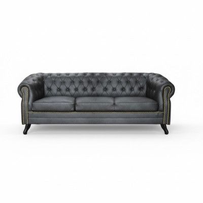 Ensemble de canapés Chesterfield Canapé 3+1+1 Ensemble de canapé Revêtement Canapés Canapés en cuir Tissu