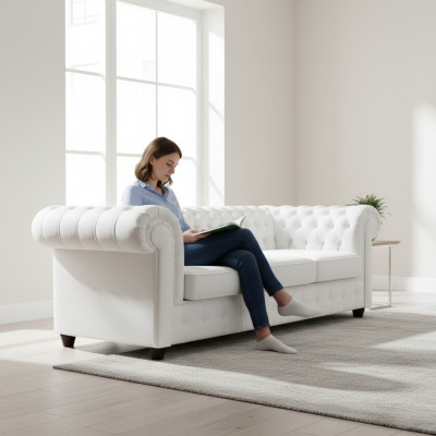 Chesterfield Ensemble de canapés Sofa 3+1+1 Set de canapés Rembourrés Canapés Canapés S1