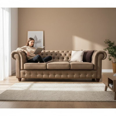 Ensemble de canapé Chesterfield Sofa 3+1+1 Canapé set Tapisserie de canapé Canapés Complet