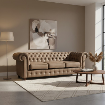Ensemble de canapé Chesterfield Sofa 3+1+1 Canapé set Tapisserie de canapé Canapés Complet