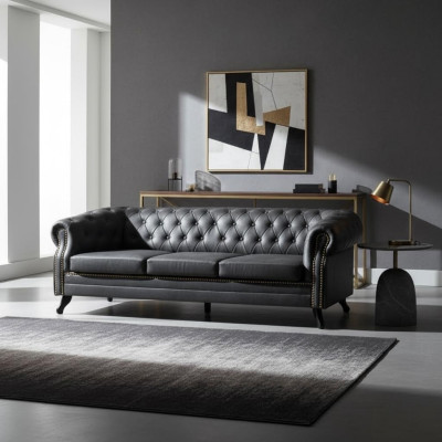 Ensemble de canapés Chesterfield canapé 3 + 1 Ensemble de revêtement de canapé Canapés Canapés en cuir