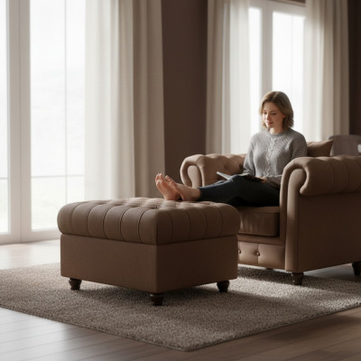 Chesterfield 3 + 1 Setter Wohnzimmer-Sofagarnitur Couch Ledersofas Wohnzimmer Sofa