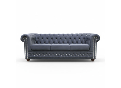 Canapé en cuir Chesterfield Canapé Canapé Canapé Lit d'ameublement 3+1 Fonction lit de couchage