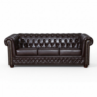 Ensemble de canapés Chesterfield Ensemble de canapés Design de rembourrage en cuir Tissu Ensemble de canapés 3+2