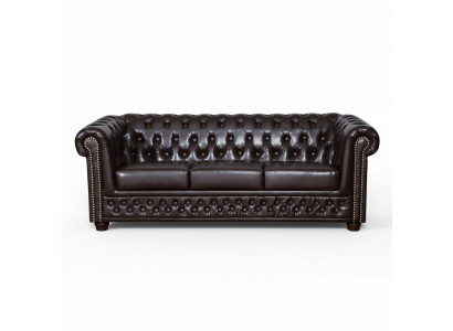 Ensemble de canapés Chesterfield Ensemble de canapés Design de rembourrage en cuir Tissu Ensemble de canapés 3+2