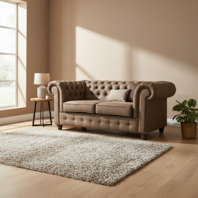 Chesterfield Bureau Canapé Canapé Design Textile Siège Rembourrage Cambridge Canapés