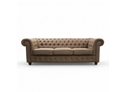 Design de luxe Chesterfield, siège rembourré, grand canapé 3 places, canapés XXL immédiatement
