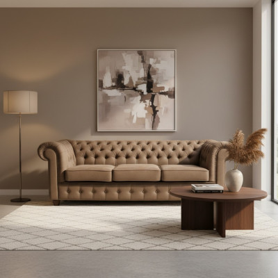 Chesterfield Cambridge 3 Seater avec fonction lit Canapé Rembourrage Canapés Canapé neuf