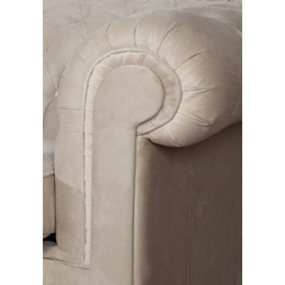 Chesterfield 1 Seater TV Sessel Club Lounge Relax Sessel Textil-Ledersofa
