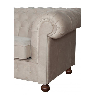 Chesterfield 1 Seater TV Sessel Club Lounge Relax Sessel Textil-Ledersofa