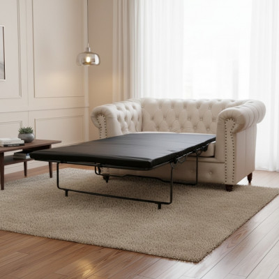 Chesterfield Oxford 2 places avec fonction lit Canapé Tissu Canapés Canapés neufs