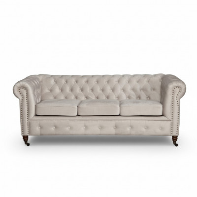 Design Classique Chesterfield Upholstery Canapé Canapé Suite 3 Places Canapé En Cuir Nouveau