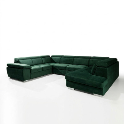 Multifunktions-Großwohnlandschaft U-Form Ecksofa Sofa Stoff Couch Polsterung