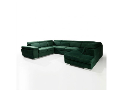 Multifunktions-Großwohnlandschaft U-Form Ecksofa Sofa Stoff Couch Polsterung