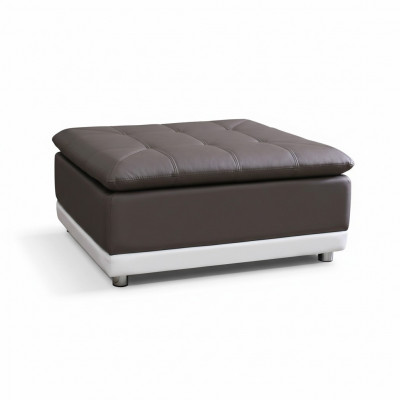 Tabouret de salon XXL Repose-pieds de club Pouf en cuir en textile Ottoman