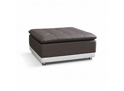 Tabouret de salon XXL Repose-pieds de club Pouf en cuir en textile Ottoman