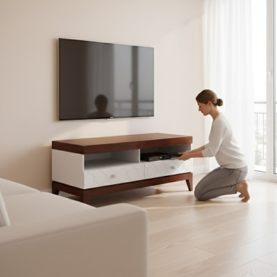 Meuble TV Classic r Armoire à lustrer Buffet Buffet TV Designer Wall
