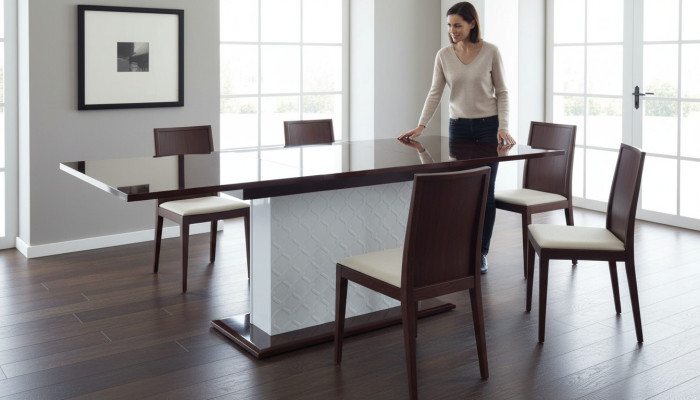 Conception classique de la table de salle à manger table table en bois tables brillantes salle de séjour