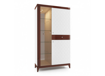 Vitrine de design moderne en verre armoire de vitrine avec étagère décorative de présentation.