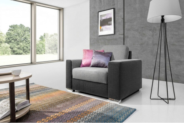 Créer Fauteuil Club Relax Lounge TV Tissu Canapé Rembourrage 1 Place Sofa
