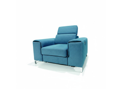 Fauteuil électronique de cinéma maison Relax Club TV 1 place avec repose-pieds relaxant.