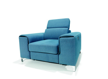 Fauteuil électronique de cinéma maison Relax Club TV 1 place avec repose-pieds relaxant.