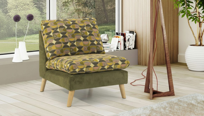 Fauteuil de club relaxant et de design, canapé-lit individuel, fauteuil de télévision en tissu d'ameublement