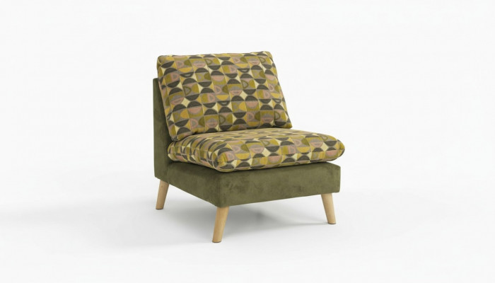 Fauteuil de club relaxant et de design, canapé-lit individuel, fauteuil de télévision en tissu d'ameublement