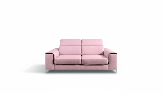 Un canapé 2 places moderne et confortable de couleur rose élégante
