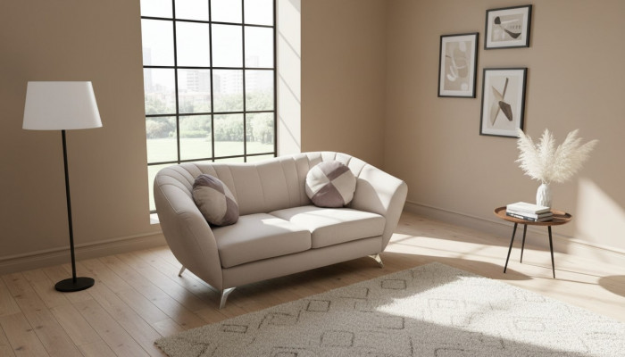 Le canapé 2 places au style élégant et moderne s'intègre parfaitement dans n'importe quel intérieur.