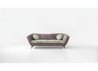 Design Canapé club relax 3 places Canapé lounge Tissu recouvert de tissu Canapés