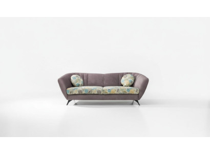 Design Canapé club relax 3 places Canapé lounge Tissu recouvert de tissu Canapés
