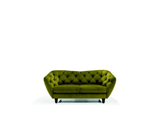 Canapé trois places avec dossier de style Chesterfield luxueux dans une élégante teinte de vert