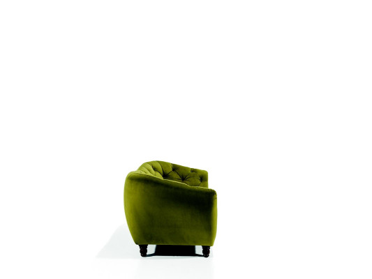 Canapé trois places avec dossier de style Chesterfield luxueux dans une élégante teinte de vert