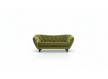 Canapé trois places avec dossier de style Chesterfield luxueux dans une élégante teinte de vert