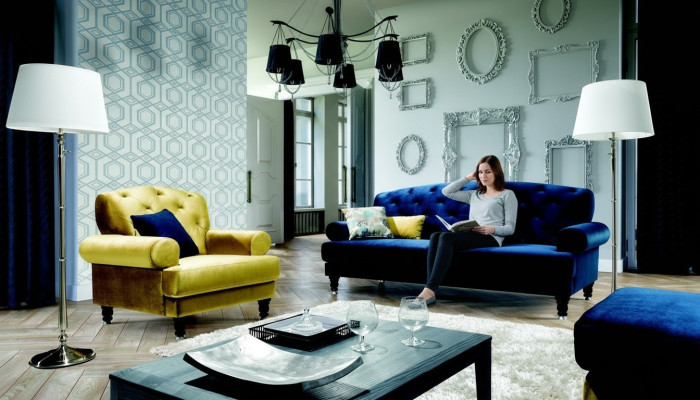 Ensemble de canapé design classique 3+1 Canapé Chesterfield Rembourré Canapés Set nouveau