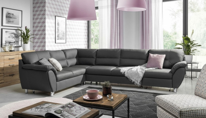 Paysage vivant Canapé-lit en forme de U Tissu Textile Canapé Sofa Rembourrage Coin