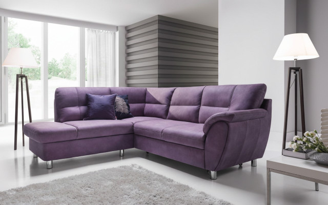 Le canapé d'angle est un design moderne respectueux pour votre salon