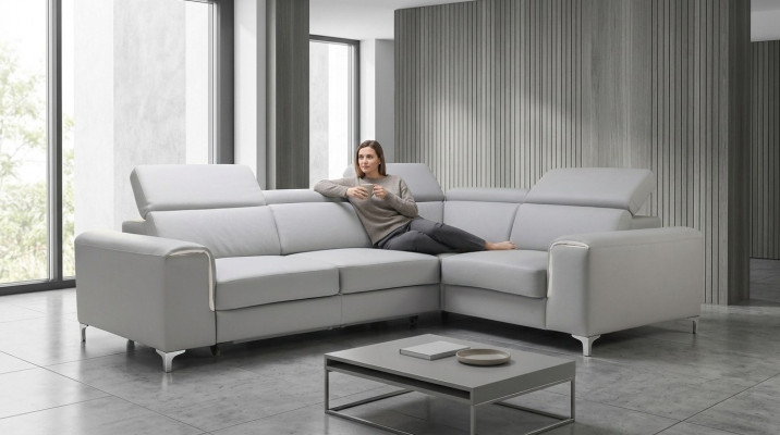 Élégant, Canapé d'angle confortable pour un intérieur doux et confortable.