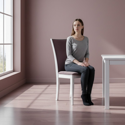 Chaises luxueuses rembourrées en design, sièges de bureau en bois pour salle à manger.