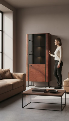 Vitrine Classeur Armoire Vitrines Bureau Salle de séjour Armoire étagère